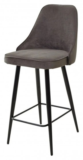 Полубарный стул NEPAL-PB ГРАФИТ #14, велюр/ черный каркас (H=68cm) М-City в Урае - uray.ok-mebel.com | фото 1