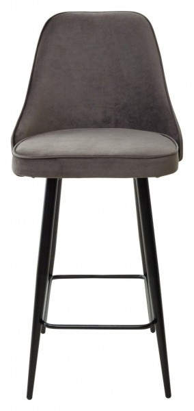 Полубарный стул NEPAL-PB ГРАФИТ #14, велюр/ черный каркас (H=68cm) М-City в Урае - uray.ok-mebel.com | фото 6