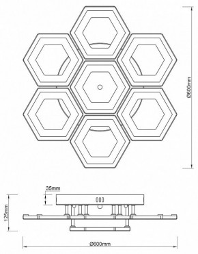 Потолочная люстра Escada Hexagon 10204/7LED в Урае - uray.ok-mebel.com | фото 7