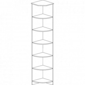 Шкаф угловой открытый №618 "Инна" Денвер темный в Урае - uray.ok-mebel.com | фото 2