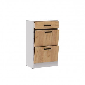 Прихожая Кевин Обувница (Белый/Дуб крафт) в Урае - uray.ok-mebel.com | фото 2