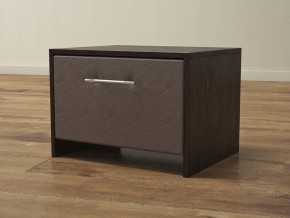 PROxSON Тумба Varna (ЛДСП Венге+экокожа Дуб венге с коричневым) 51x40 в Урае - uray.ok-mebel.com | фото