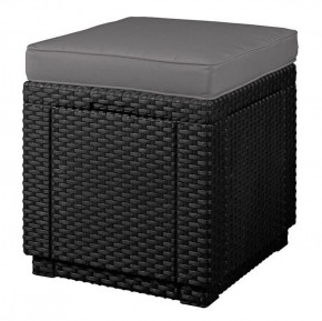 Пуфик Куб с подушкой (Cube with cushion) графит - прохладный серый в Урае - uray.ok-mebel.com | фото 1