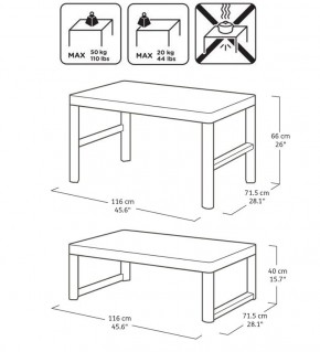 Раскладной стол Лион с регулируемой высотой столешницы (Lyon rattan table) графит (h400/650) в Урае - uray.ok-mebel.com | фото 3