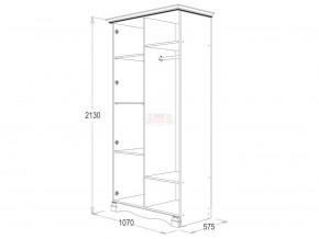 Шкаф 2-х дверный Ольга-1Н для одежды и белья в Урае - uray.ok-mebel.com | фото 2