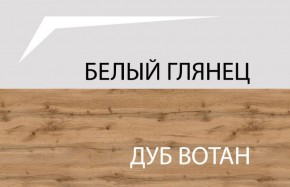 Шкаф 2DG с полками, TAURUS, цвет белый/дуб вотан в Урае - uray.ok-mebel.com | фото 4