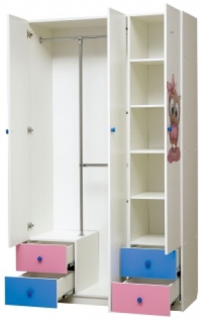 Шкаф 3-х дверный с ящиками и фотопечатью Совята 3.2 (1200) в Урае - uray.ok-mebel.com | фото 2