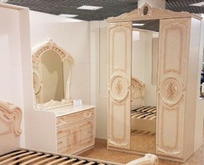 Шкаф 3-х дверный с зеркалами (01.143) Роза (беж) в Урае - uray.ok-mebel.com | фото 3