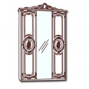 Шкаф 3-х дверный с зеркалами (01.143) Роза (могано) в Урае - uray.ok-mebel.com | фото