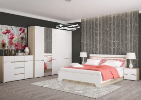 Шкаф 3-х створчатый АНТАЛИЯ (Сонома/Белый софт) в Урае - uray.ok-mebel.com | фото 3