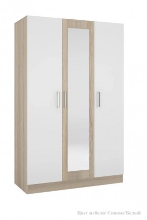 Шкаф 3-х створчатый Леси + Зеркало в Урае - uray.ok-mebel.com | фото