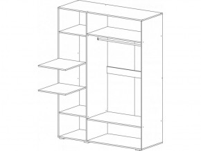 Шкаф 3-х створчатый Ненси 1500 (Венге/Белый глянец) в Урае - uray.ok-mebel.com | фото 2