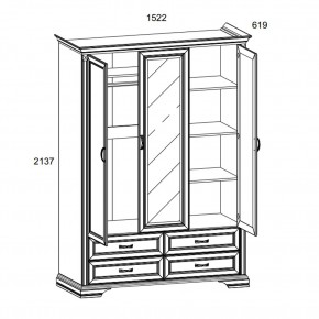 Шкаф 3D4S Z, MONAKO, цвет Сосна винтаж в Урае - uray.ok-mebel.com | фото