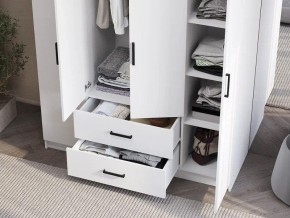 Шкаф 4-х створчатый Титан (белый) в Урае - uray.ok-mebel.com | фото 3