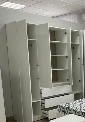 Шкаф 4-ств. с 3 ящиками "Бьянко" в Урае - uray.ok-mebel.com | фото 2
