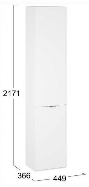 Шкаф для белья Глосс СМ-319.07.011 в Урае - uray.ok-mebel.com | фото 4