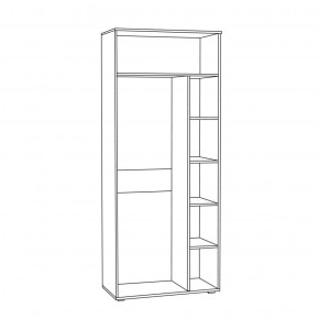 Шкаф для одежды 1751 Бьянка в Урае - uray.ok-mebel.com | фото 2