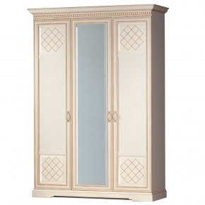 Шкаф для одежды 3-дверный №800 Парма кремовый белый в Урае - uray.ok-mebel.com | фото