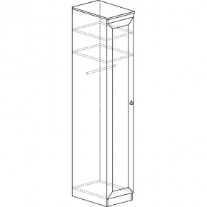 Шкаф для одежды №614 "Инна" Денвер светлый (*без полок) в Урае - uray.ok-mebel.com | фото 4