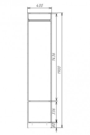 Шкаф для Одежды ЭШ1-РП-19-4 (ручка профильная) серия "Экон" в Урае - uray.ok-mebel.com | фото 2