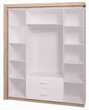 Шкаф для одежды с ящиками 4-х створчатый с зеркалом Люмен 16 в Урае - uray.ok-mebel.com | фото 2
