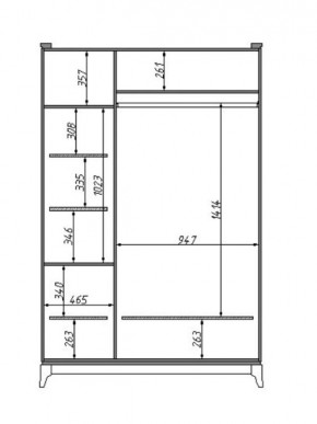 Шкаф для одежды Сабрина (ММ-302-01/03Б) в Урае - uray.ok-mebel.com | фото 2