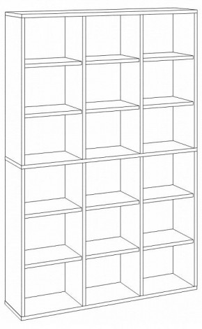 Шкаф книжный Домино СУ(ш3в2)+6ФГ в Урае - uray.ok-mebel.com | фото 2
