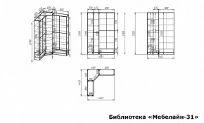 Шкаф книжный Мебелайн-31 в Урае - uray.ok-mebel.com | фото 3