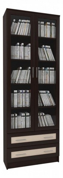Шкаф книжный Мебелайн-35 в Урае - uray.ok-mebel.com | фото
