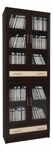 Шкаф книжный Мебелайн-43 в Урае - uray.ok-mebel.com | фото