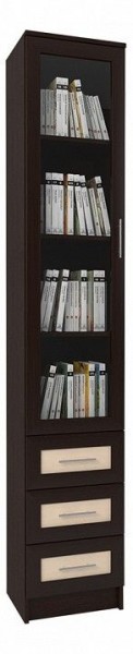 Шкаф книжный Мебелайн-50 в Урае - uray.ok-mebel.com | фото