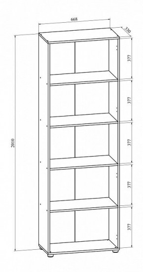 Шкаф книжный Офис ОФ-302К в Урае - uray.ok-mebel.com | фото 2