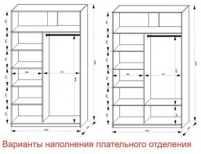 Шкаф-купе 1400 серии SOFT D6+D6+B2+PL3 (2 ящика+2штанги) профиль «Капучино» в Урае - uray.ok-mebel.com | фото 7