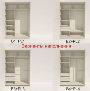 Шкаф-купе 1400 серии SOFT D8+D2+B2+PL4 (2 ящика+F обр.штанга) профиль «Графит» в Урае - uray.ok-mebel.com | фото 6