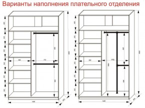 Шкаф-купе 1400 серии SOFT D8+D2+B2+PL4 (2 ящика+F обр.штанга) профиль «Графит» в Урае - uray.ok-mebel.com | фото 7