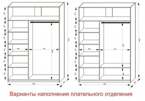 Шкаф-купе 1600 серии SOFT D1+D3+B2+PL1 (2 ящика+1штанга) профиль «Графит» в Урае - uray.ok-mebel.com | фото 6