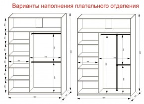 Шкаф-купе 1600 серии SOFT D6+D6+B2+PL3 (2 ящика+2штанги) профиль «Капучино» в Урае - uray.ok-mebel.com | фото 7