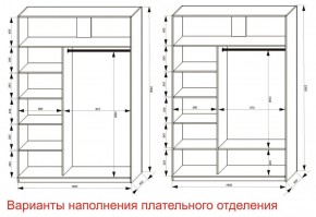 Шкаф-купе 1600 серии SOFT D6+D6+B2+PL3 (2 ящика+2штанги) профиль «Капучино» в Урае - uray.ok-mebel.com | фото 8