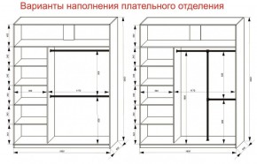 Шкаф-купе 1800 серии SOFT D6+D6+B2+PL3 (2 ящика+2штанги) профиль «Капучино» в Урае - uray.ok-mebel.com | фото 8