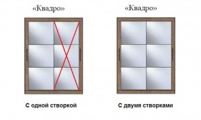 Шкаф-купе №19 Серия 3 Квадро (2000) Ясень Анкор светлый в Урае - uray.ok-mebel.com | фото 3