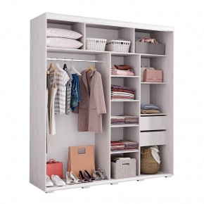 Шкаф-купе Крафт-6 1.6 м ШКК-06 (ясень белый) в Урае - uray.ok-mebel.com | фото 2