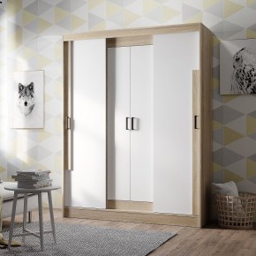 Шкаф-купе Смарт ШКК-06 (дуб сонома/белый) в Урае - uray.ok-mebel.com | фото