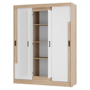 Шкаф-купе Смарт ШКК-06 (дуб сонома/белый) в Урае - uray.ok-mebel.com | фото 3