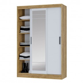Шкаф-купе Тео ШКК-02 (крафт/белый) в Урае - uray.ok-mebel.com | фото 4