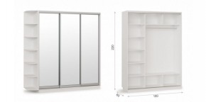 Шкаф-купе Тетрис 180/220 (ЗЗЗ) Белый жемчуг в Урае - uray.ok-mebel.com | фото 1