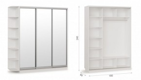 Шкаф-купе Тетрис 180/240 (ЗЗЗ) Белый жемчуг в Урае - uray.ok-mebel.com | фото