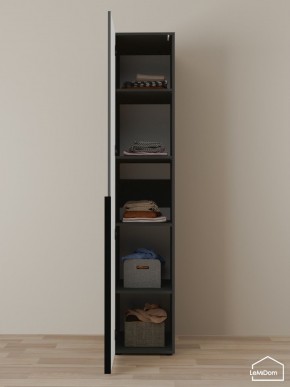 Шкаф Linnea MHR-1-2 2050х400х510 (Графит-М 11.1.25) в Урае - uray.ok-mebel.com | фото 4