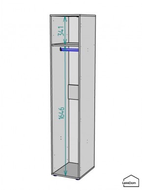 Шкаф Linnea MHR-1 2050х400х510 (ДВ-М 11.1.25) в Урае - uray.ok-mebel.com | фото 3