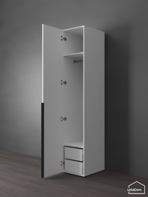Шкаф Linnea MHR-1-3 2050х400х510 (Белый-М 11.1.2) в Урае - uray.ok-mebel.com | фото 5