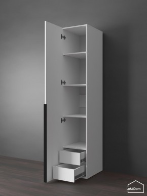 Шкаф Linnea MHR-1-3 2050х400х510 (Белый-М 11.1.2) в Урае - uray.ok-mebel.com | фото 6